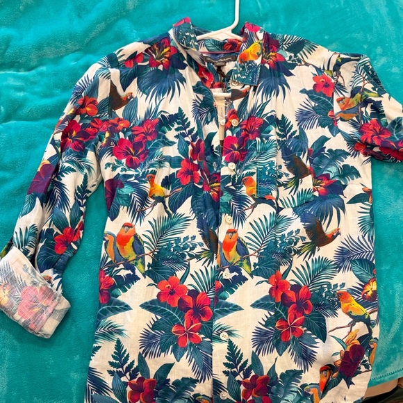 Tommy Bahama Tropical Print Button Down Shirt - Multicolor - Picture 3 of 5